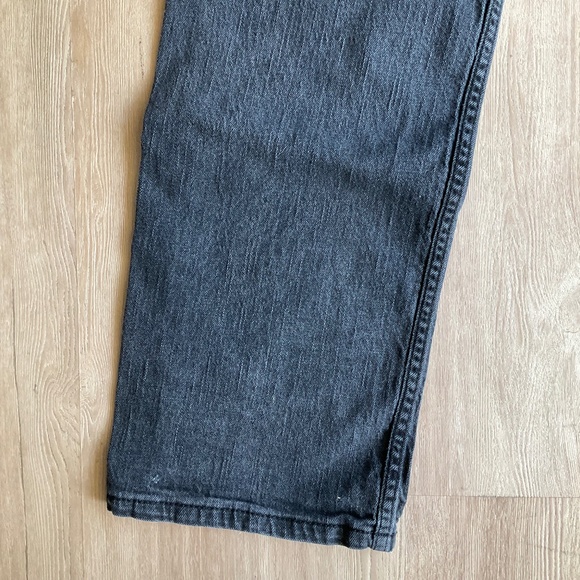 Men's Levi Jeans gray faded black 514 taper leg jeans Y2K 36x32 - Picture 15 of 16